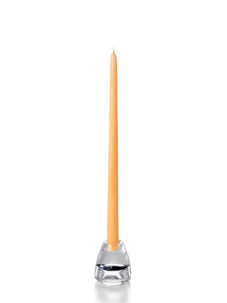 15" Wholesale Taper Candles - Case of 72 Peach