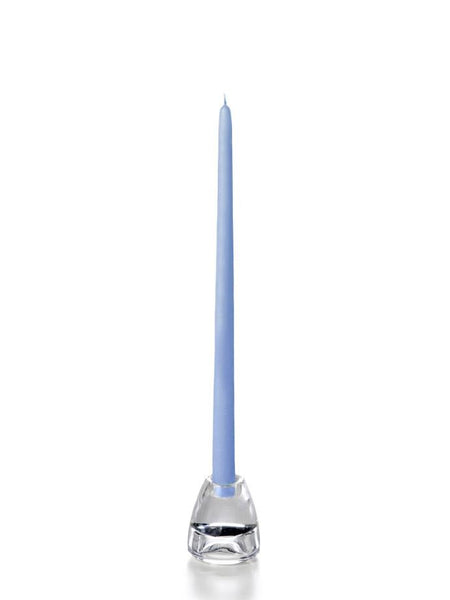 15" Wholesale Taper Candles - Case of 72 Periwinkle Blue
