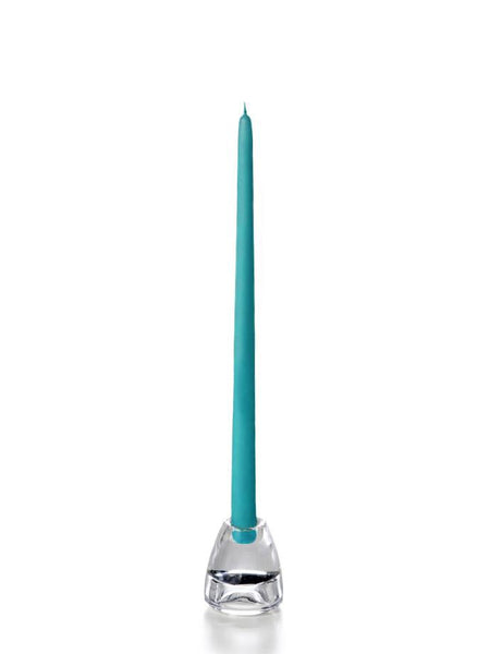15" Wholesale Taper Candles - Case of 72 Turquoise