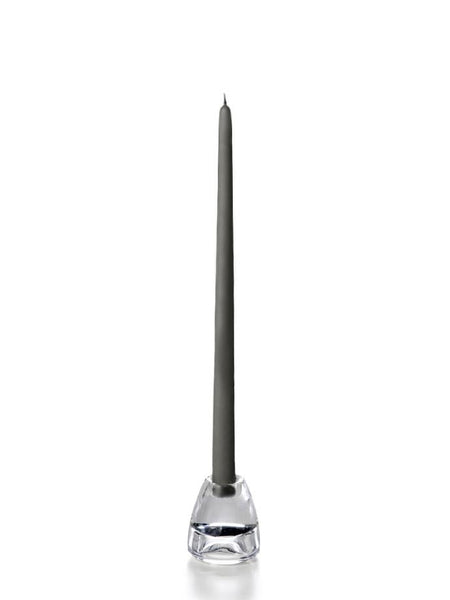 15" Handcrafted Taper Candles Gray
