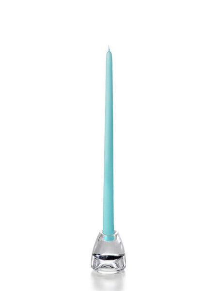 15" Wholesale Taper Candles - Case of 72 Caribbean Blue