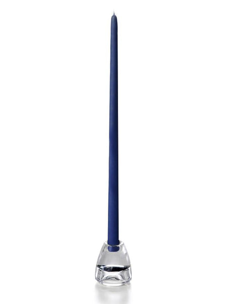 18" Wholesale Taper Candles - Case of 72 Navy Blue