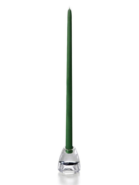 18" Handcrafted Taper Candles Hunter Green