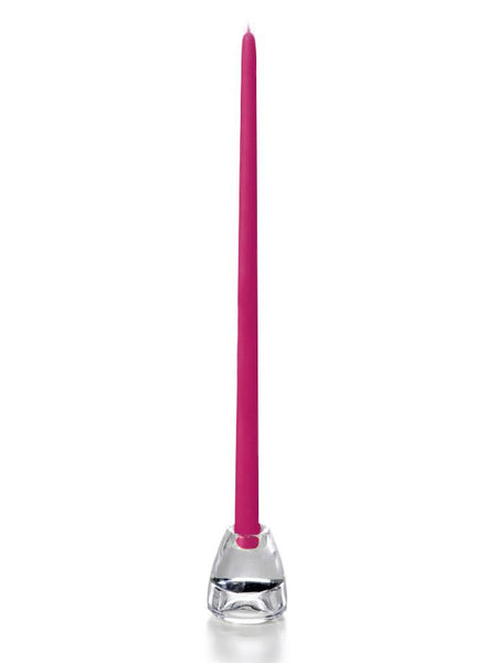 18" Wholesale Taper Candles - Case of 72 Hot Pink