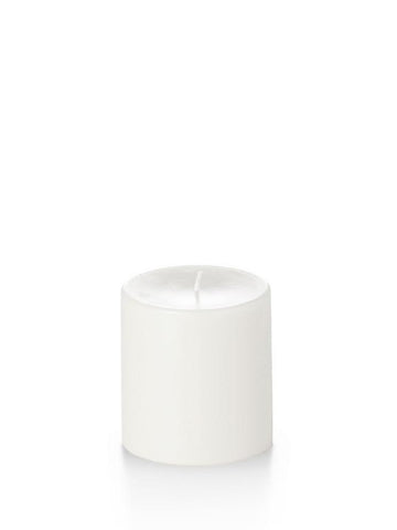 4" x 4" Wholesale Unscented Column Pillar Candles White
