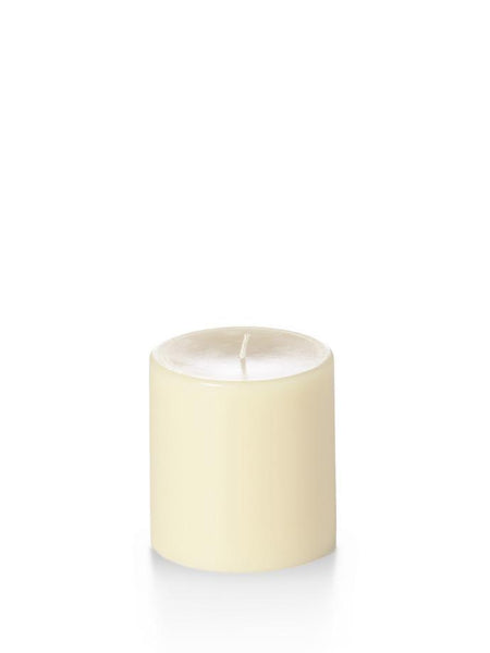 4" x 4" Wholesale Unscented Column Pillar Candles Ivory