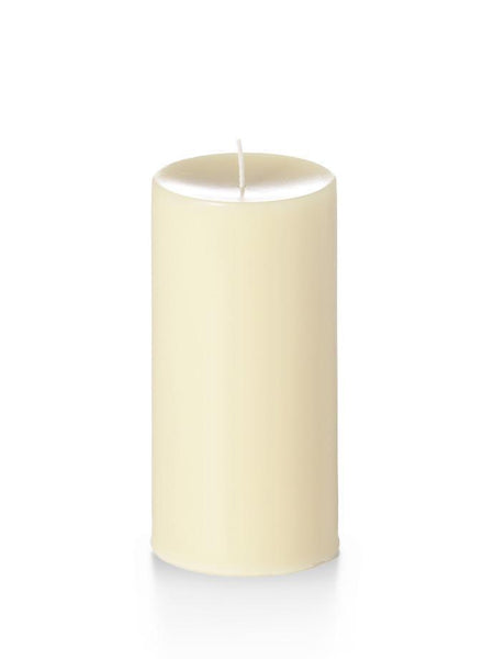 4" x 8" Unscented Column Pillar Candles Ivory