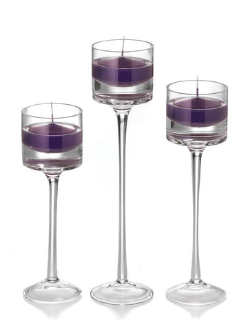 Yummi Candles - 18 Floating Candles and 18 Monet Stem Holders