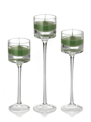 Yummi Candles - 18 Floating Candles and 18 Monet Stem Holders