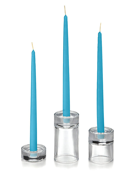 Set Of 6 Glass Hurricane Candle Holders - 13", 15", 17" Heights With Silver Bases, Windproof For Weddings & Home Decor