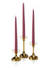 Yummi Candles - 12 Taper Candles and 12 Gold Timeless Taper Holders