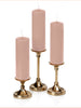 Yummi Candles - 12 Slim Pillar Candles and 12 Gold Timeless Pillar Holders