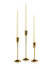 Yummi Candles - 12 Taper Candles and 12 Gold Virtu Candlesticks