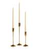 Yummi Candles - 12 Taper Candles and 12 Gold Virtu Candlesticks
