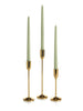Yummi Candles - 12 Taper Candles and 12 Gold Virtu Candlesticks