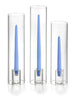 Yummi Candles - 36 Taper Candles, 36 Glass Chimneys and 36 Square Block Holders