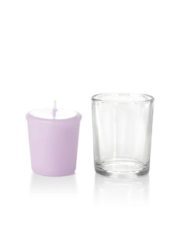 Yummi Candles - 15 Hour Votive Candles & Votive Holders Lavender