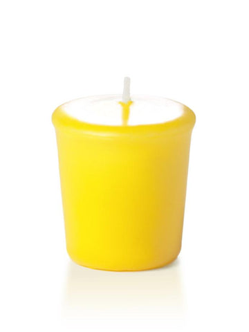 Yummi Candles - 15 Hour Unscented Votive Candles Bright Yellow