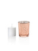 Yummi Candles - 10 Hour Votive Candles And Metallic Candle Holders Rose Gold Metallic