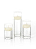Yummi Candles - 12 Floating Candles and Cylinder Vases