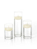 Yummi Candles - 18 Floating Candles and Cylinder Vases