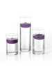 Yummi Candles - 18 Floating Candles and Cylinder Vases