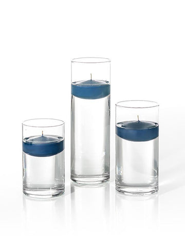 Yummi Candles - 36 Floating Candles and Cylinder Vases
