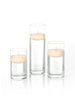 Yummi Candles - 36 Floating Candles and Cylinder Vases