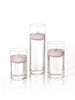 Yummi Candles - 18 Floating Candles and Cylinder Vases