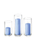 Yummi Candles - 12 Slim Pillar Candles and Cylinder Vases