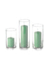 Yummi Candles - 12 Slim Pillar Candles and Cylinder Vases